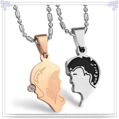 Jewelry Fashion Pendant Stainless Steel Couple Necklace (HR2150)